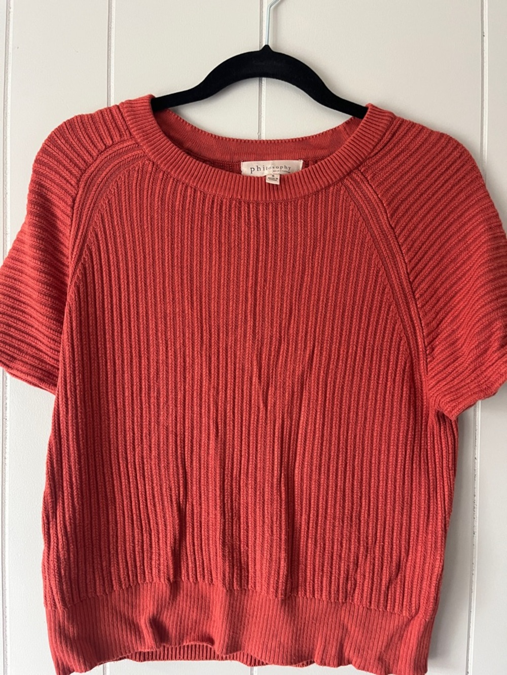 Philosophy Coral Knit Short Sleeve Sweater